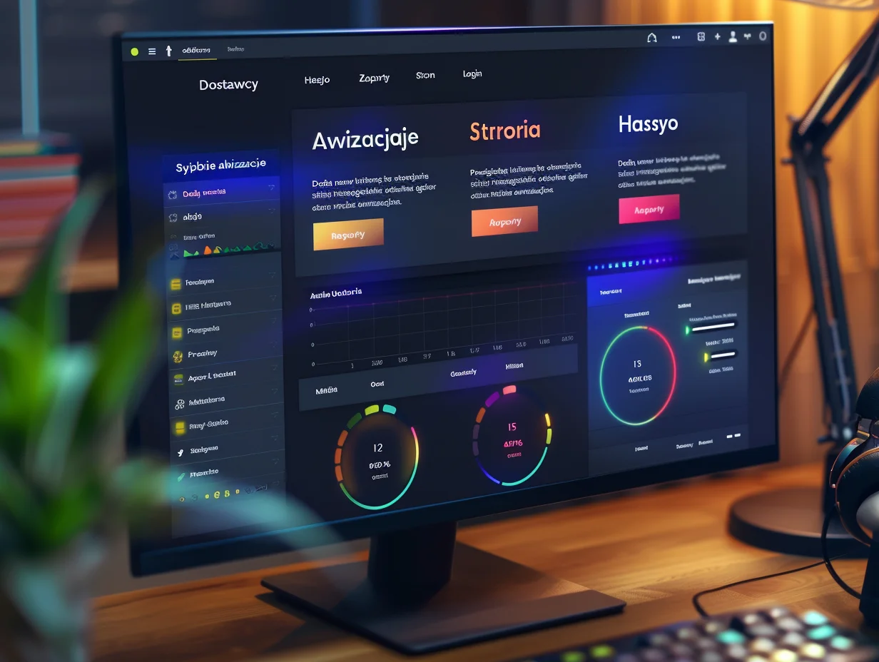 Nowoczesny interfejs systemu Studio VSS.net do awizacji i zarządzania oknami czasowymi na monitorze komputera.