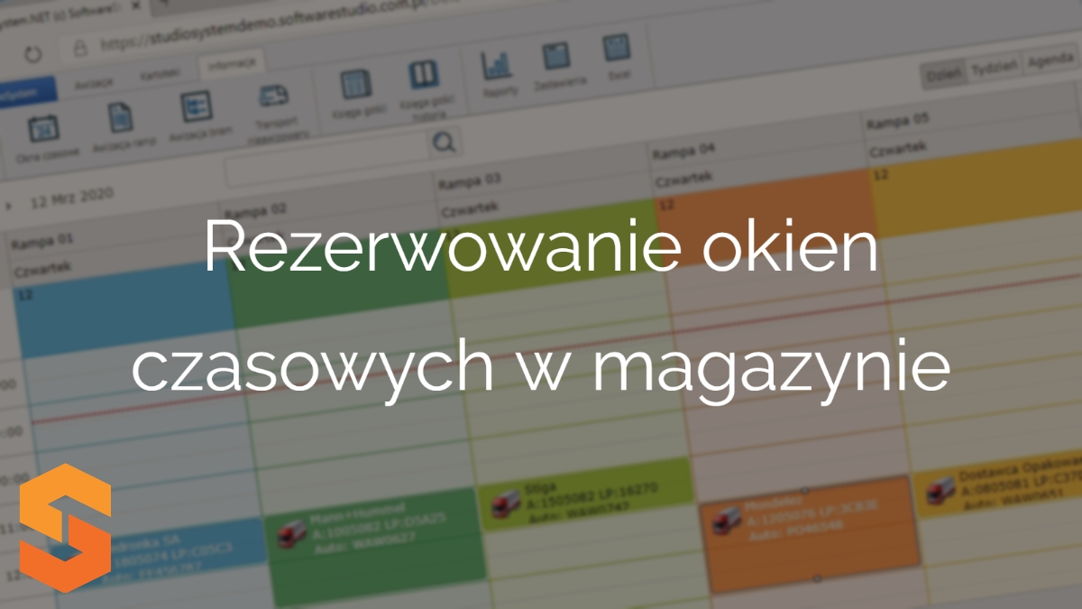 system awizowania pojazdów,rezerwowanie okien czasowych w magazynie